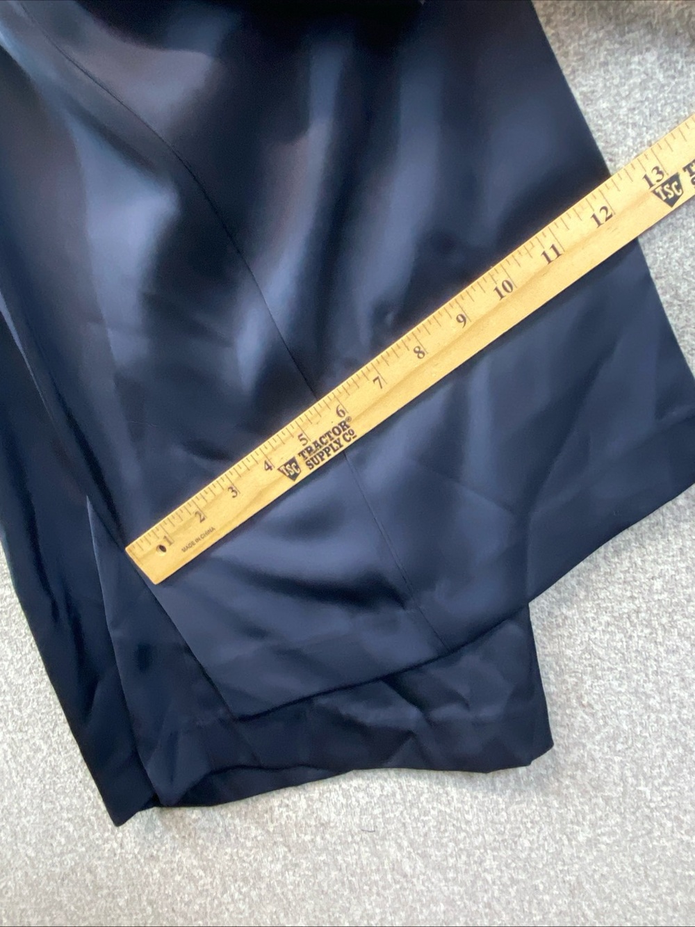 Ann Taylor Wide Leg Satin Pants Navy Blue Size 2 Elegant Quiet Luxury - Picture 9 of 10